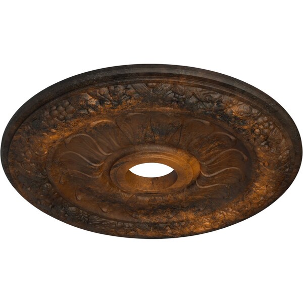 Swindon Ceiling Medallion (Fits Canopies Up To 6 1/8), Hand-Painted Rust, 24OD X 4ID X 1 1/2P